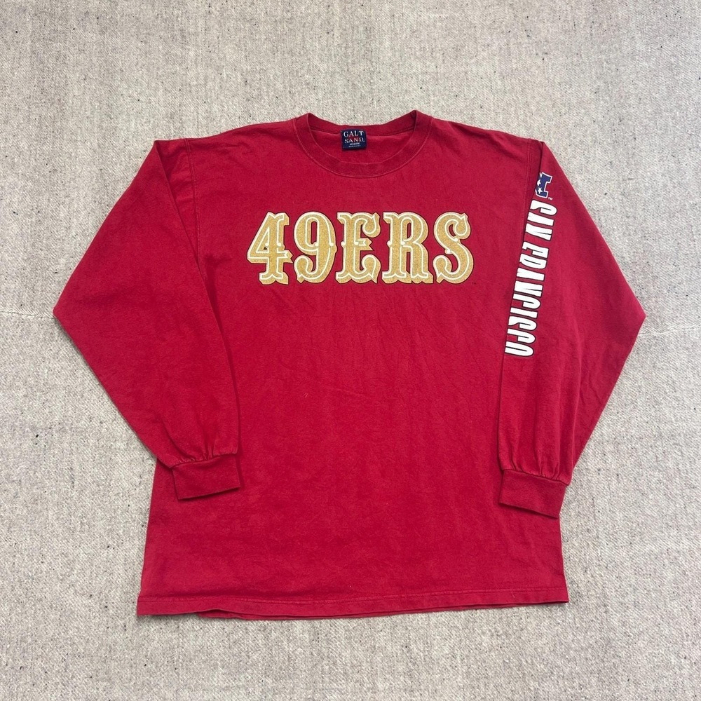 Vintage San Francisco 49ers Shirt Mens Large Red 1990s NFL Long Sleeve